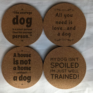 Dog lovers coaster set of 4