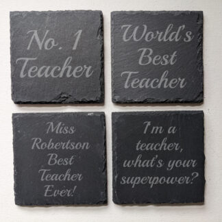 Slate coasters teachers