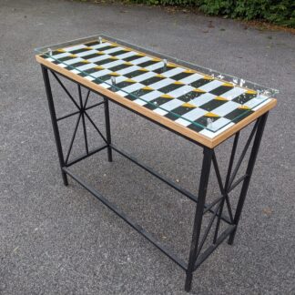 Unique, striking geometric console table