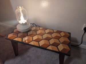 Tumbling Block pattern table